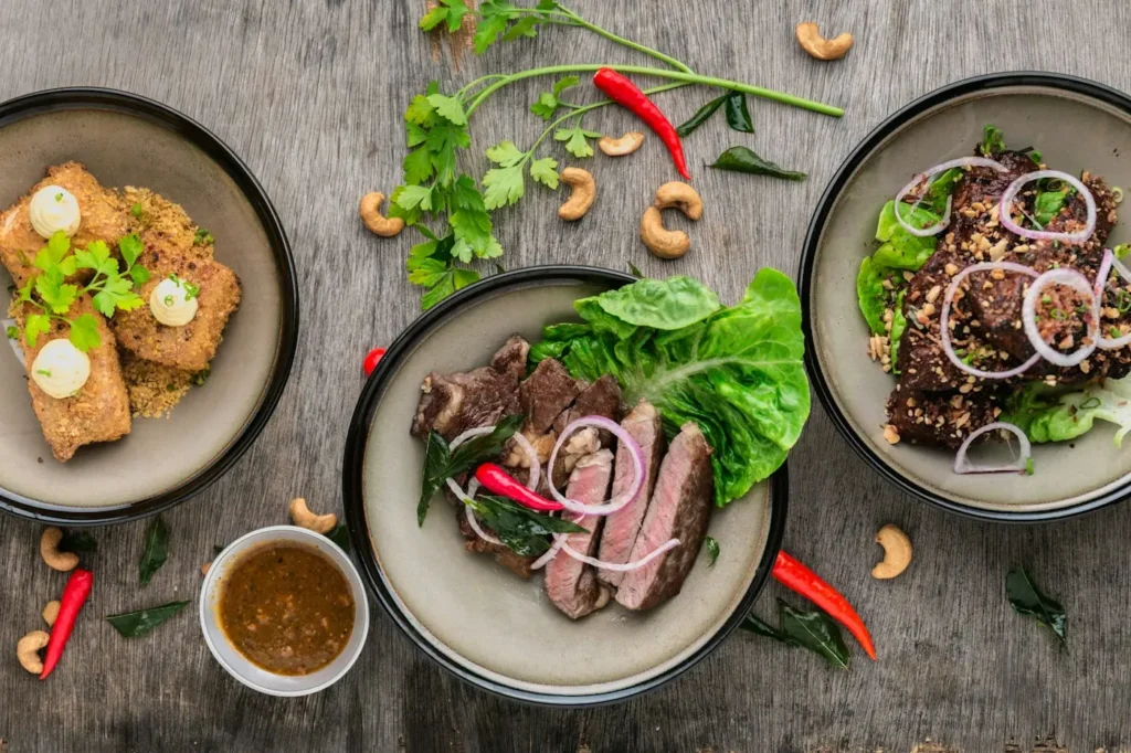 Beautifully plated restaurant dishes for restaurant marketing in Dubai
